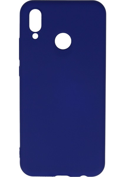 Huawei P20 Lite Kılıf Nano Içi Kadife Silikon - Koyu Mavi