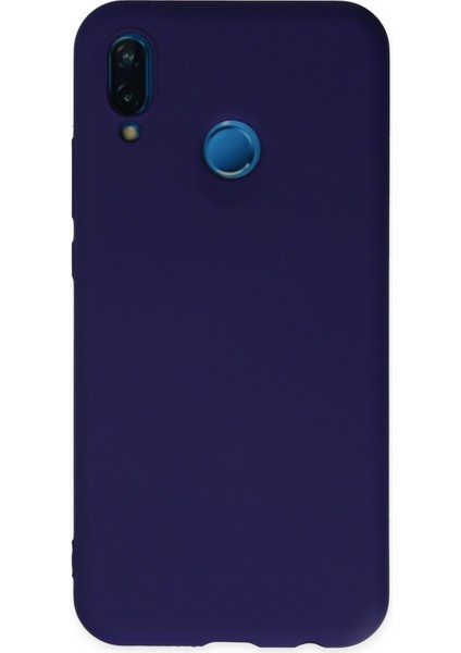 Huawei P20 Lite Kılıf Nano Içi Kadife Silikon - Mor
