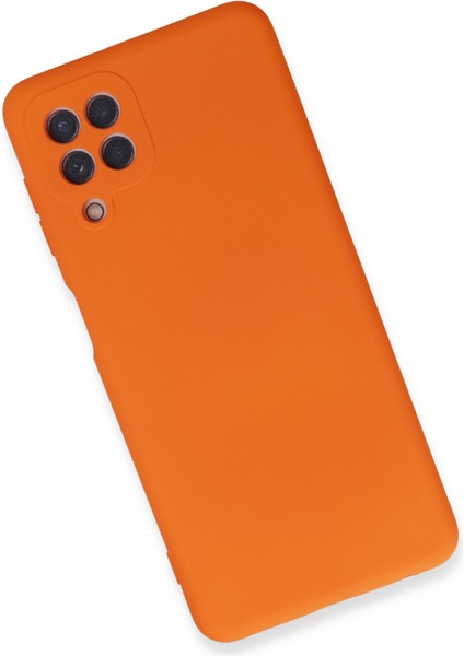 Samsung Galaxy M32 Kılıf Nano Içi Kadife Silikon - Turuncu fiyatları