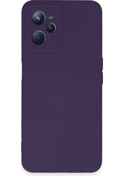 Realme C35 Kılıf Nano Içi Kadife Silikon - Mor