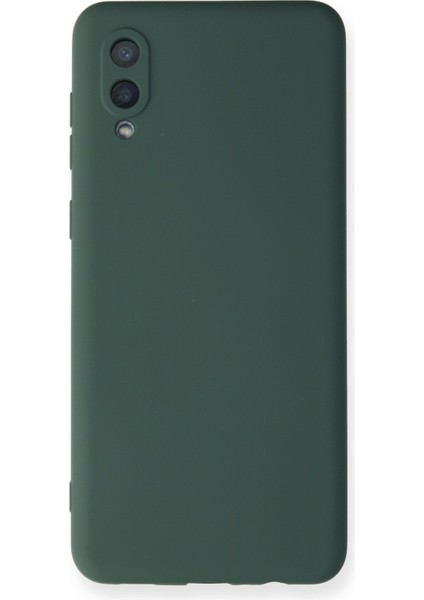 Samsung Galaxy A02 Kılıf Nano Içi Kadife Silikon - Koyu Yeşil
