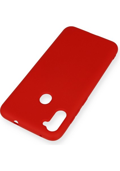 Samsung Galaxy A11 Kılıf Nano Içi Kadife Silikon - Kırmızı modelleri