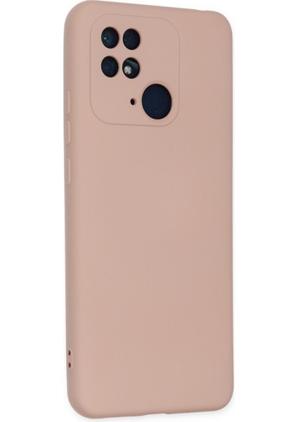 Xiaomi Poco C40 Kılıf Nano Içi Kadife Silikon - Pudra modelleri