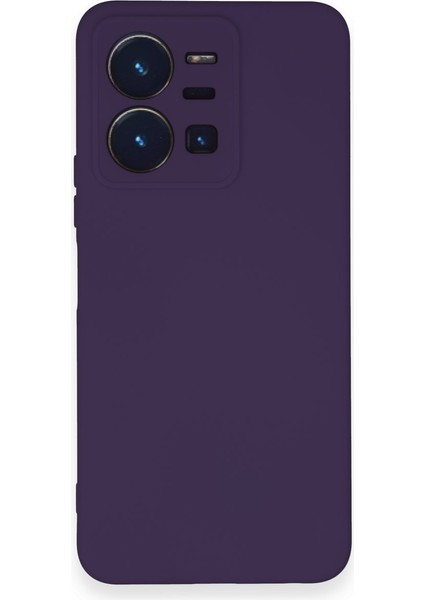 Vivo Y35 Kılıf Nano Içi Kadife Silikon - Mor
