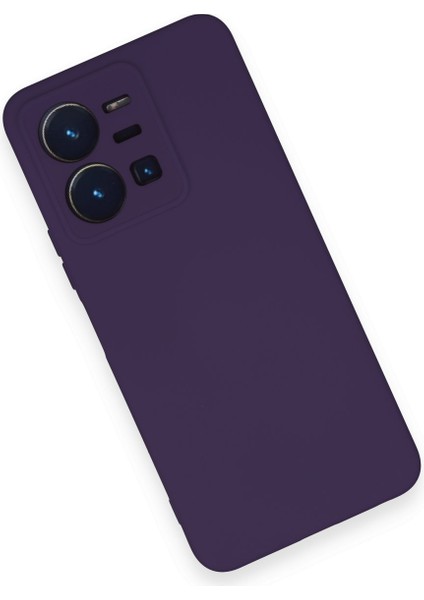 Vivo Y35 Kılıf Nano Içi Kadife Silikon - Mor modelleri