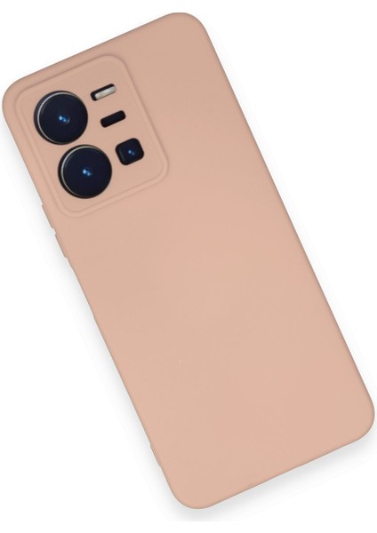 Vivo Y35 Kılıf Nano Içi Kadife Silikon - Pudra modelleri
