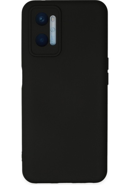 Oppo A96 Kılıf Nano Içi Kadife Silikon - Siyah