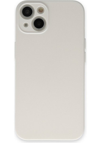 iPhone 13 Kılıf Nano Içi Kadife Silikon - Beyaz