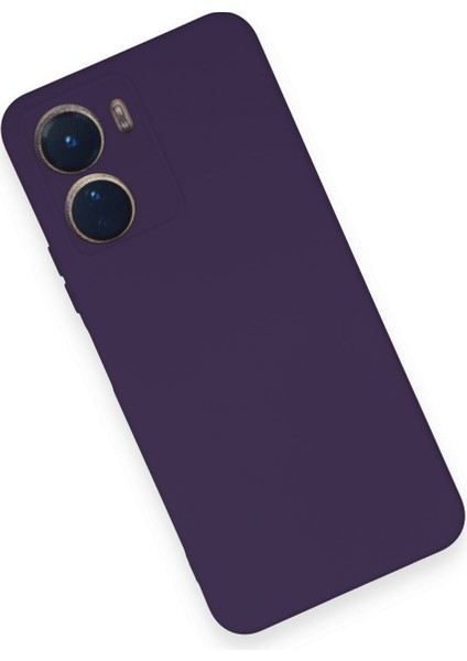Vivo Y16 Kılıf Nano Içi Kadife Silikon - Mor modelleri