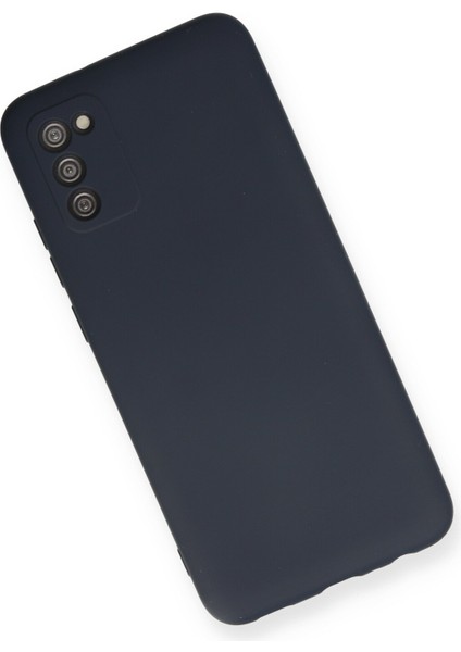 Samsung Galaxy A02S Kılıf Nano Içi Kadife Silikon - Lacivert