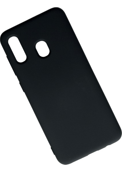 Samsung Galaxy A20 Kılıf Nano Içi Kadife Silikon - Siyah modelleri