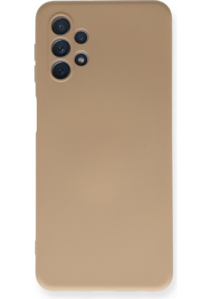 Samsung Galaxy A32 5g Kılıf Nano Içi Kadife Silikon - Bej