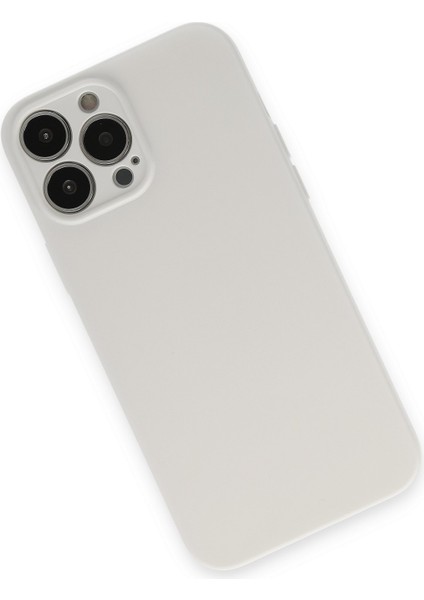 iPhone 13 Pro Max Kılıf Nano Içi Kadife Silikon - Beyaz modelleri