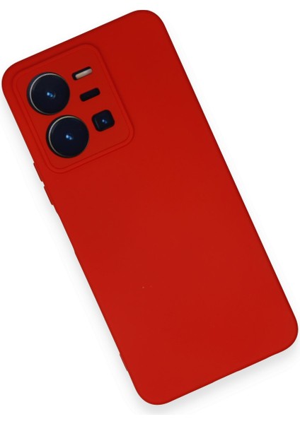Vivo Y35 Kılıf Nano Içi Kadife Silikon - Kırmızı modelleri