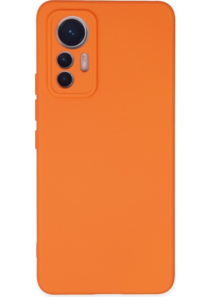 Xiaomi Mi 12 Lite Kılıf Nano Içi Kadife Silikon - Turuncu