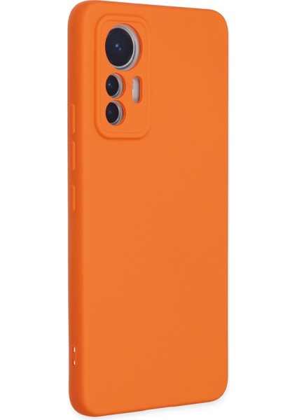 Xiaomi Mi 12 Lite Kılıf Nano Içi Kadife Silikon - Turuncu