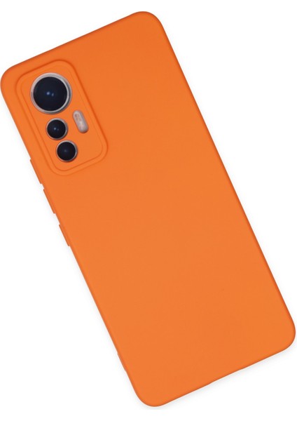 Xiaomi Mi 12 Lite Kılıf Nano Içi Kadife Silikon - Turuncu