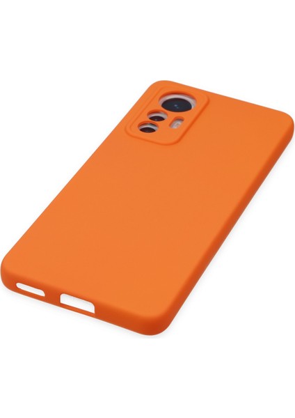 Xiaomi Mi 12 Lite Kılıf Nano Içi Kadife Silikon - Turuncu