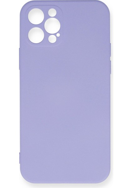 iPhone 12 Pro Max Kılıf Nano Içi Kadife Silikon - Lila