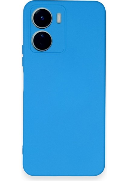Vivo Y16 Kılıf Nano Içi Kadife Silikon - Mavi