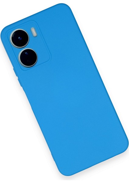 Vivo Y16 Kılıf Nano Içi Kadife Silikon - Mavi modelleri