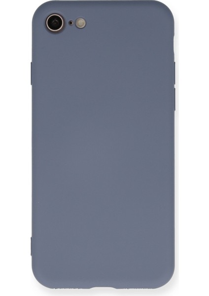 iPhone 7 Kılıf Nano Içi Kadife Silikon - Gri
