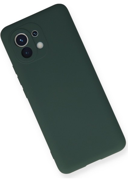Xiaomi Mi 11 Kılıf Nano Içi Kadife Silikon - Koyu Yeşil modelleri