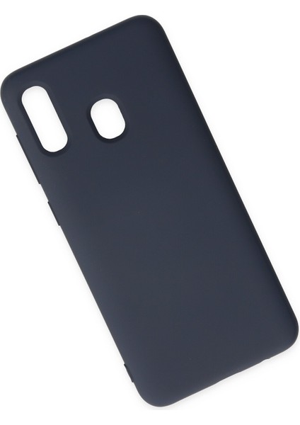 Samsung Galaxy A20 Kılıf Nano Içi Kadife Silikon - Lacivert fiyatları