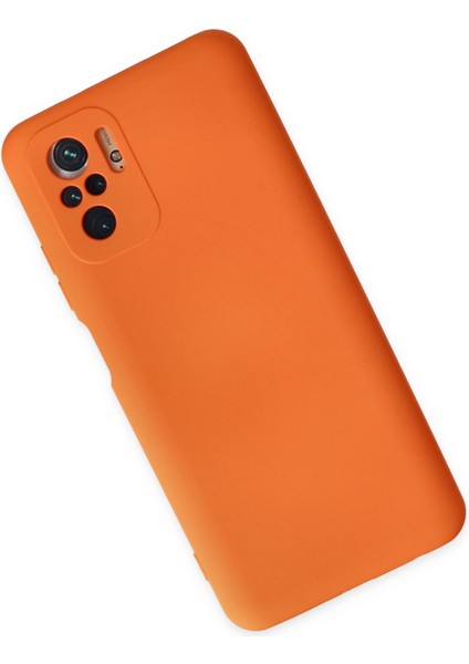 Xiaomi Poco M5S Kılıf Nano Içi Kadife Silikon - Turuncu modelleri
