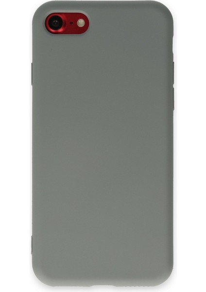 iPhone 8 Kılıf Nano Içi Kadife Silikon - Gri modelleri