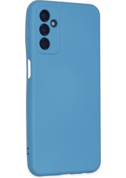 Samsung Galaxy M23 Kılıf Nano Içi Kadife Silikon - Mavi modelleri