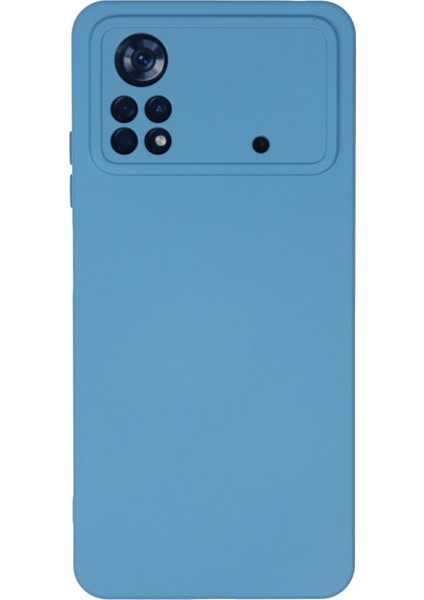 Xiaomi Poco X4 Pro 5g Kılıf Nano Içi Kadife Silikon - Mavi