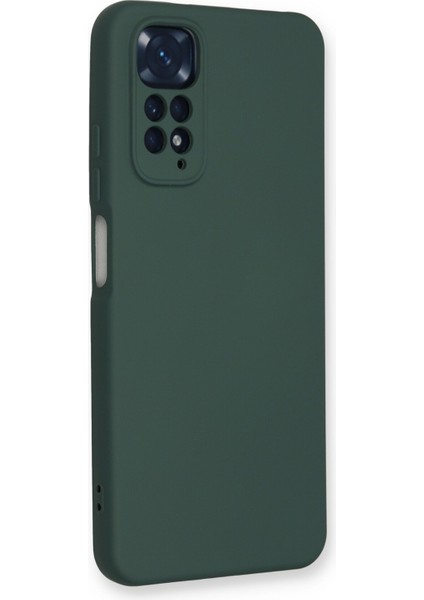 Xiaomi Redmi Note 11 Kılıf Nano Içi Kadife Silikon - Koyu Yeşil fiyatları