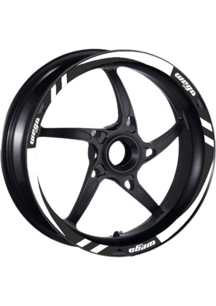 Tvs Wego 110 2012 - 2024 Uyumlu Beyaz 1 Set Jant Şeridi