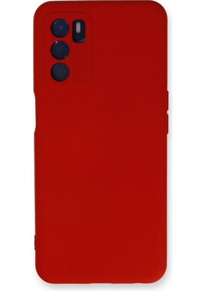 Oppo A55 Kılıf Nano Içi Kadife Silikon - Kırmızı