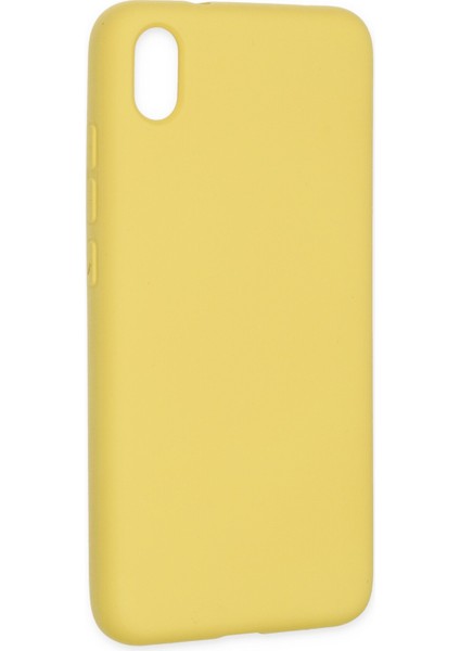 Xiaomi Redmi 7A Kılıf Nano Içi Kadife Silikon - Sarı modelleri