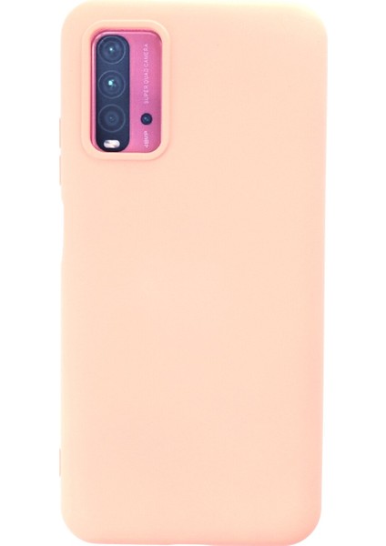 Xiaomi Redmi Note 9 4g Kılıf Nano Içi Kadife Silikon - Pudra