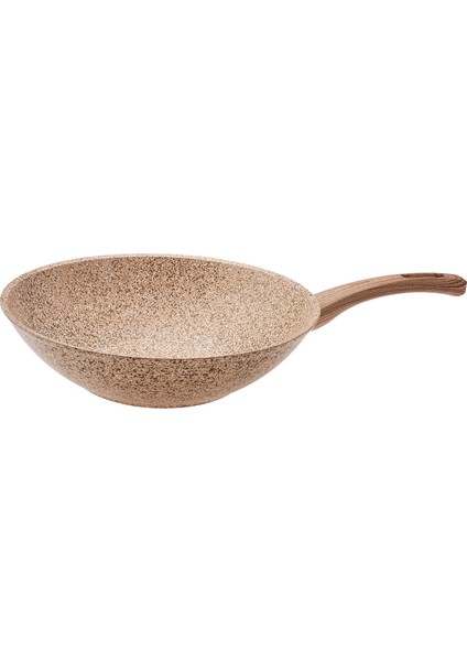 Wood Silver Bio Granit Wok Tava 28 cm