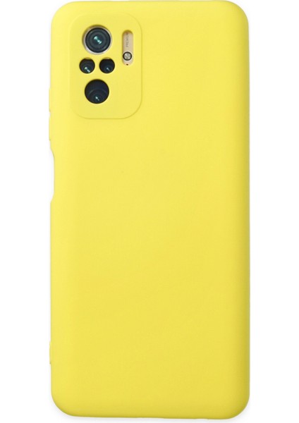 Xiaomi Poco M5S Kılıf Nano Içi Kadife Silikon - Sarı
