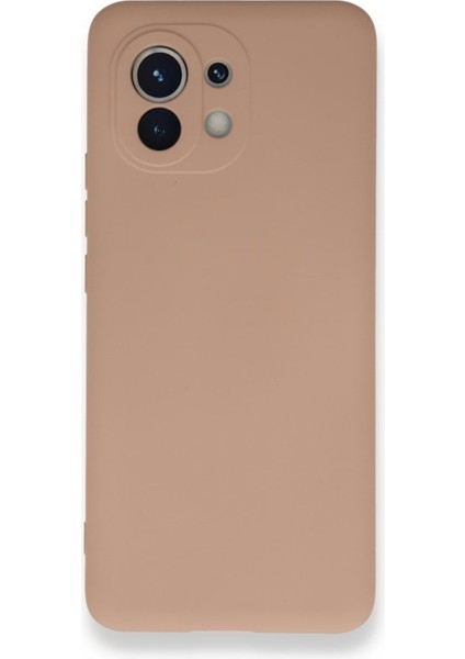 Xiaomi Mi 11 Kılıf Nano Içi Kadife Silikon - Pudra