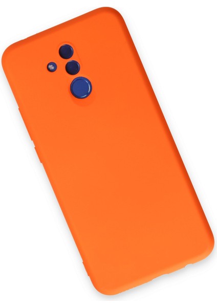 Huawei Mate 20 Lite Kılıf Nano Içi Kadife Silikon - Turuncu modelleri