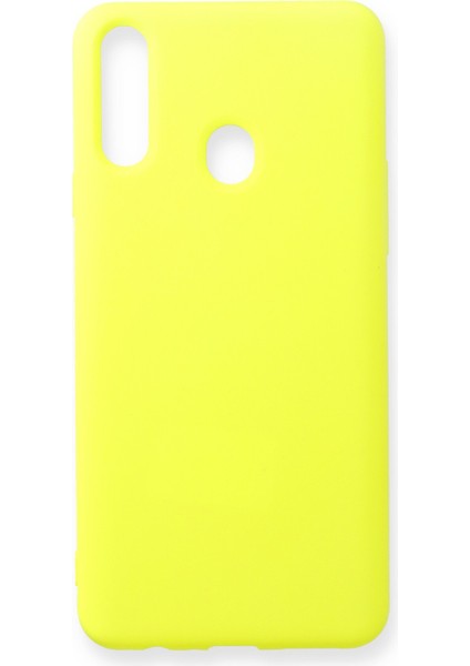 Huawei P40 Lite E Kılıf Nano Içi Kadife Silikon - Sarı