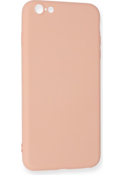 iPhone 6 Plus Kılıf Nano Içi Kadife Silikon - Pudra modelleri