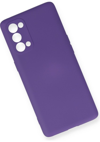 Oppo Reno 5 Pro Kılıf Nano Içi Kadife Silikon - Mor modelleri