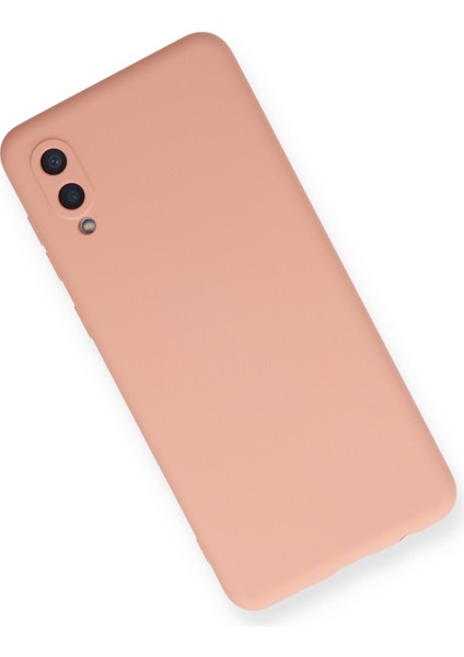 Samsung Galaxy A02 Kılıf Nano Içi Kadife Silikon - Pudra modelleri