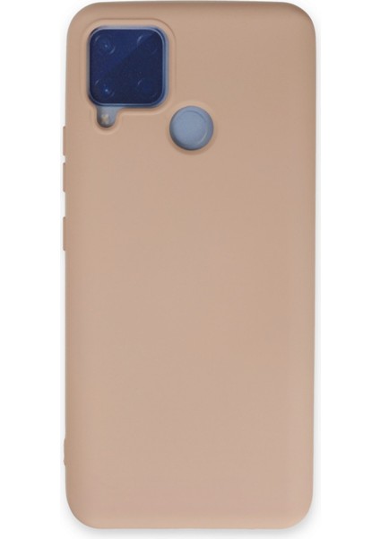 Realme C25 Kılıf Nano Içi Kadife Silikon - Bej