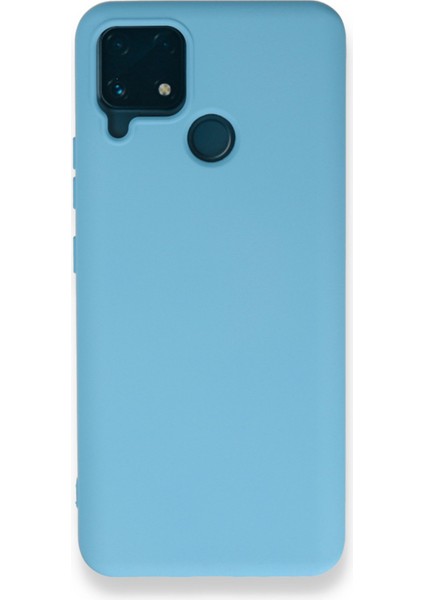 Realme C25 Kılıf Nano Içi Kadife Silikon - Mavi