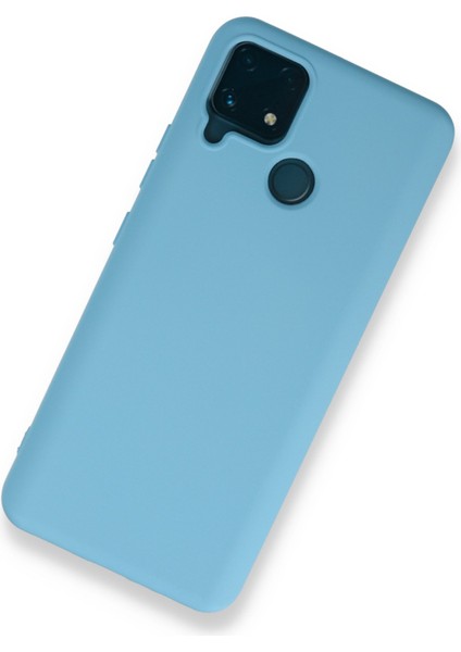 Realme C25 Kılıf Nano Içi Kadife Silikon - Mavi