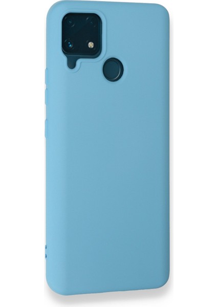 Realme C25 Kılıf Nano Içi Kadife Silikon - Mavi