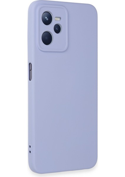 Realme C35 Kılıf Nano Içi Kadife Silikon - Lila fiyatları